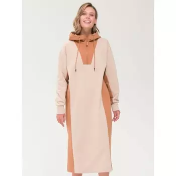 Платье женское, размер 46, цвет бежевый