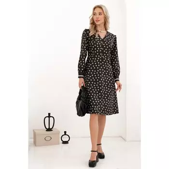 Платье женское, размер 46, цвет черный