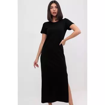 Платье женское, размер 46, цвет чёрный