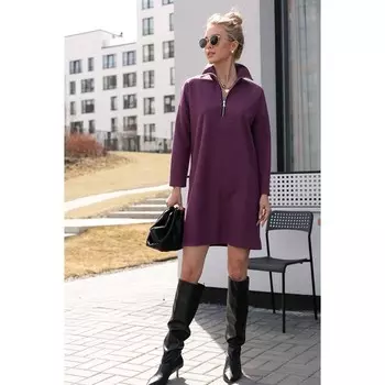 Платье женское, размер 46, цвет фиолетовый