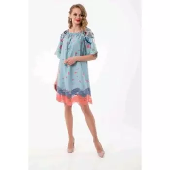 Платье женское, размер 46, цвет голубой