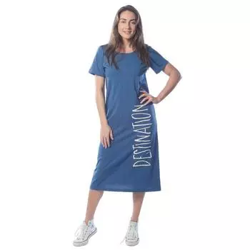 Платье женское, размер 46, цвет индиго