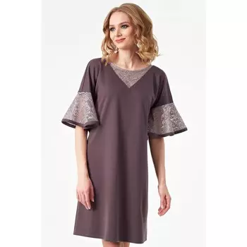 Платье женское, размер 46, цвет коричневый