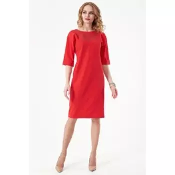 Платье женское, размер 46, цвет красный