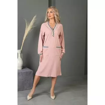 Платье женское, размер 46, цвет розовый