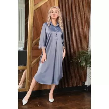 Платье женское, размер 46, цвет серый