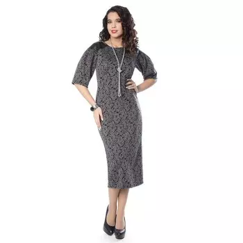 Платье женское, размер 46, цвет серый