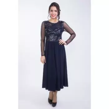 Платье женское, размер 46, цвет синий