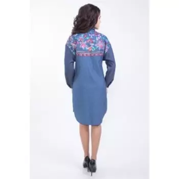 Платье женское, размер 46, цвет синий