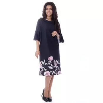 Платье женское, размер 46, цвет синий