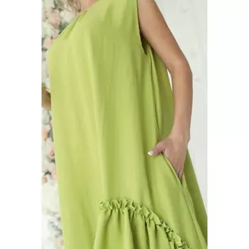 Платье женское, размер 46, цвет зелёный