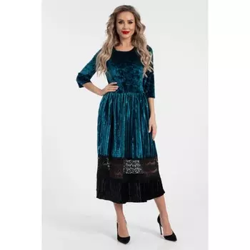 Платье женское, размер 46, цвет зелёный