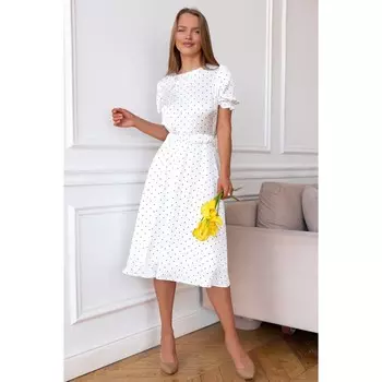 Платье женское, размер 48, цвет белый,чёрный 5635