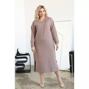 Платье женское, размер 48, цвет бежевый