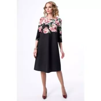 Платье женское, размер 48, цвет чёрный