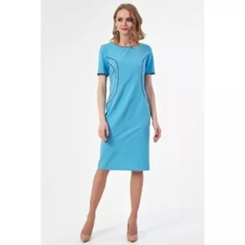 Платье женское, размер 48, цвет голубой