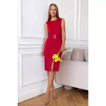 Платье женское, размер 48, цвет красный 5619