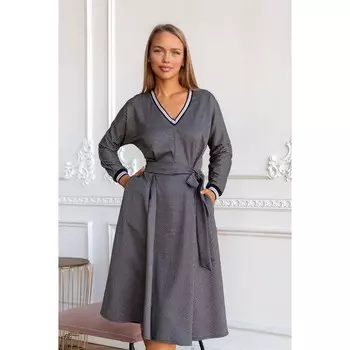 Платье женское, размер 48, цвет серый 5582