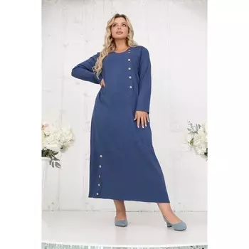 Платье женское, размер 48, цвет синий