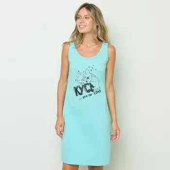 Платье женское, размер 50, цвет бирюза