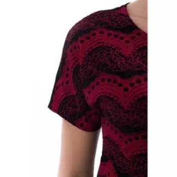 Платье женское, размер 50, цвет чёрный, бордовый