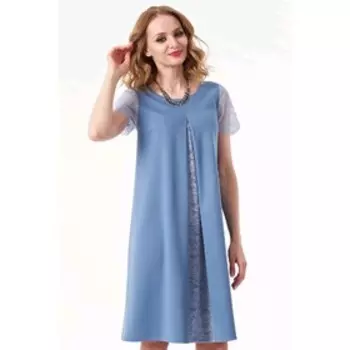 Платье женское, размер 50, цвет голубой