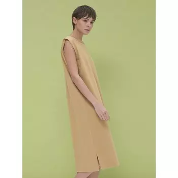 Платье женское, размер 50, цвет песочный