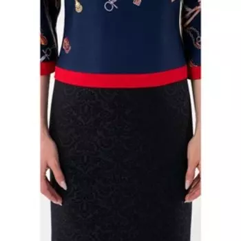 Платье женское, размер 50, цвет синий