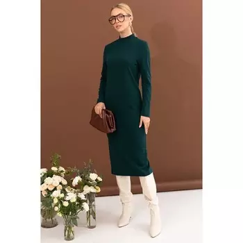 Платье женское, размер 50, цвет зелёный