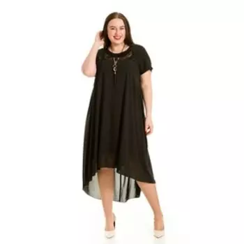 Платье женское, размер 52, цвет чёрный