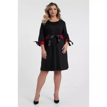 Платье женское, размер 52, цвет чёрный