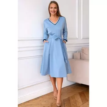 Платье женское, размер 52, цвет голубой 5470