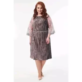 Платье женское, размер 52, цвет пудровый, розовый