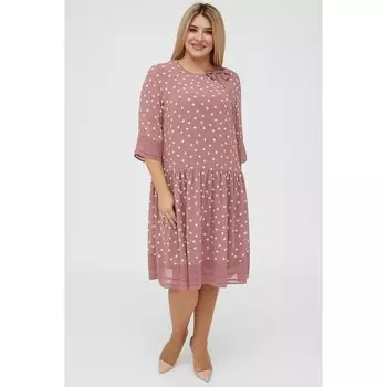 Платье женское, размер 52, цвет розовый