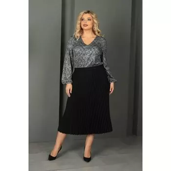 Платье женское, размер 52, цвет серый