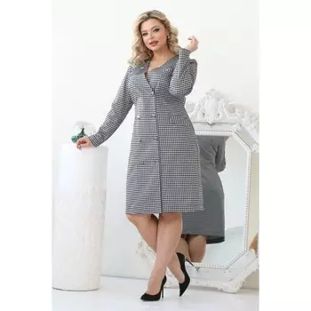 Платье женское, размер 52, цвет серый