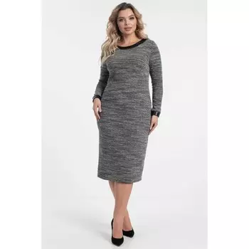 Платье женское, размер 52, цвет серый