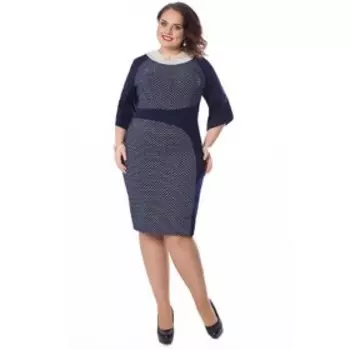 Платье женское, размер 52, цвет синий