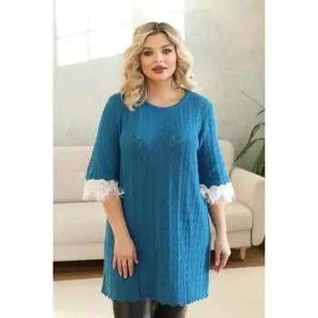 Платье женское, размер 52, цвет синий