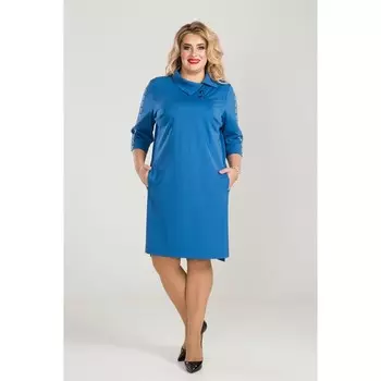 Платье женское, размер 52, цвет синий