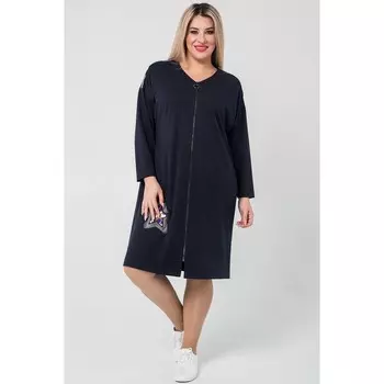 Платье женское, размер 52, цвет тёмно-синий