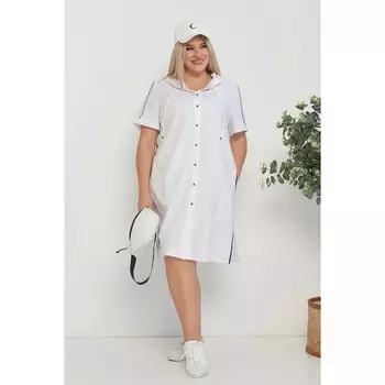 Платье женское, размер 54, цвет белый