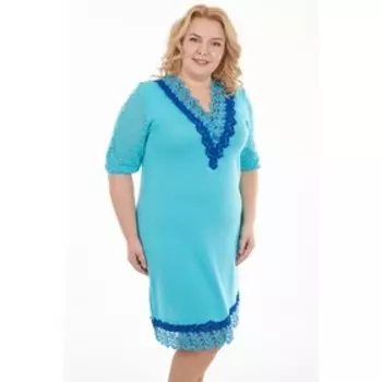 Платье женское, размер 54, цвет бирюзовый