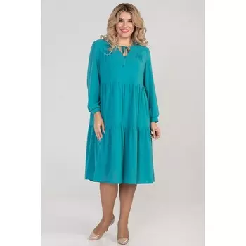 Платье женское, размер 54, цвет бирюзовый