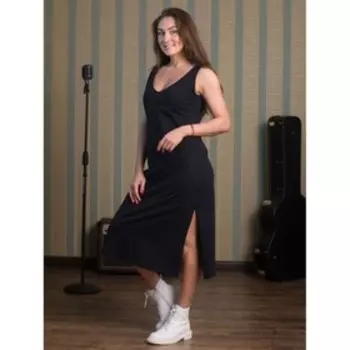 Платье женское, размер 54, цвет чёрный