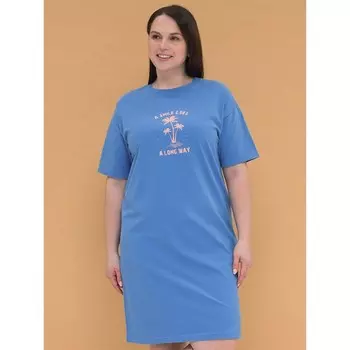 Платье женское, размер 54, цвет голубой