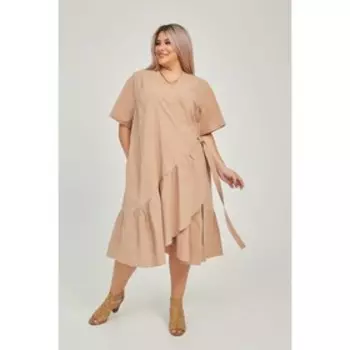 Платье женское, размер 54, цвет капучино