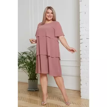 Платье женское, размер 54, цвет пудровый