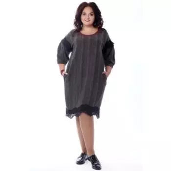 Платье женское, размер 54, цвет серый