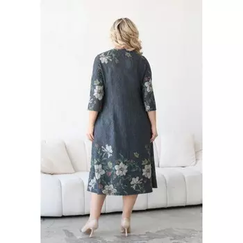 Платье женское, размер 54, цвет серый